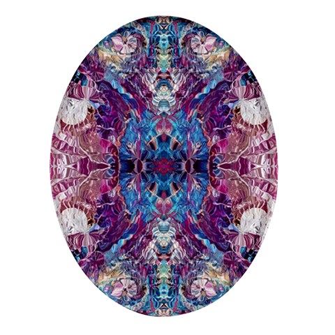 Abstract symmetry Oval Glass Fridge Magnet (4 pack) from ArtsNow.com Front