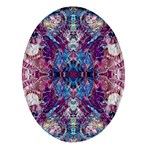 Abstract symmetry Oval Glass Fridge Magnet (4 pack)