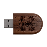 Abstract symmetry Wood Oval USB Flash Drive