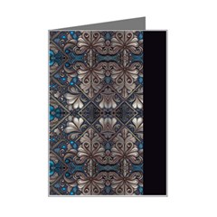 Ornate baroque floral pattern print Mini Greeting Card from ArtsNow.com Left