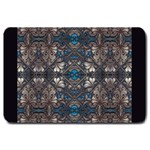 Ornate baroque floral pattern print Large Doormat