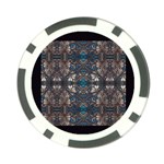 Ornate baroque floral pattern print Poker Chip Card Guard