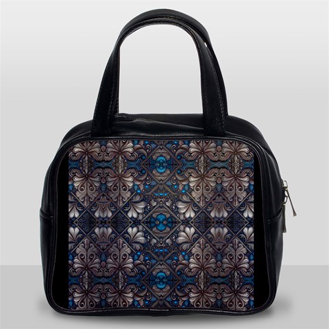 Ornate baroque floral pattern print Classic Handbag (Two Sides) from ArtsNow.com Front