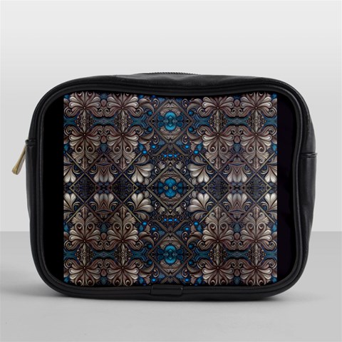 Ornate baroque floral pattern print Mini Toiletries Bag (One Side) from ArtsNow.com Front