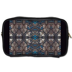 Ornate baroque floral pattern print Toiletries Bag (Two Sides) from ArtsNow.com Front