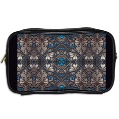 Ornate baroque floral pattern print Toiletries Bag (Two Sides) from ArtsNow.com Back