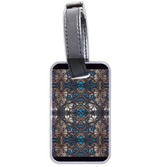 Ornate baroque floral pattern print Luggage Tag (two sides) from ArtsNow.com Back