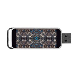 Ornate baroque floral pattern print Portable USB Flash (Two Sides) from ArtsNow.com Front