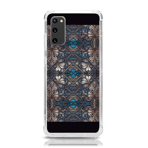 Ornate baroque floral pattern print Samsung Galaxy S20 6.2 Inch TPU UV Case from ArtsNow.com Front