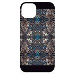 Ornate baroque floral pattern print iPhone 14 Plus Black UV Print Case