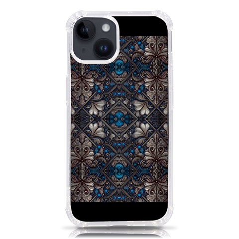 Ornate baroque floral pattern print iPhone 14 TPU UV Print Case from ArtsNow.com Front