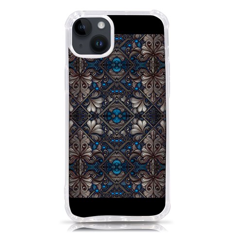 Ornate baroque floral pattern print iPhone 14 Plus TPU UV Print Case from ArtsNow.com Front