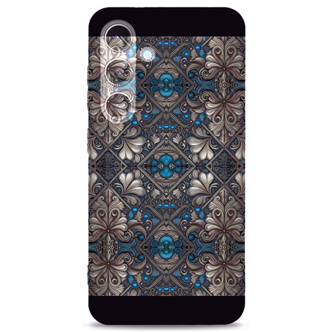 Ornate baroque floral pattern print Samsung Galaxy S24 6.2 Inch Black TPU UV Case from ArtsNow.com Front