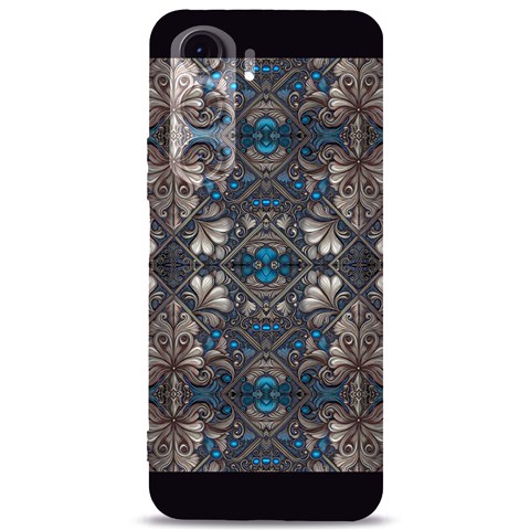 Ornate baroque floral pattern print Samsung Galaxy S24 Plus 6.7 Inch Black TPU UV Case from ArtsNow.com Front