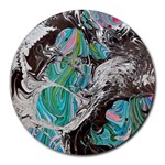 Marbling Mono Blend  Round Mousepad