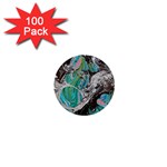 Marbling Mono Blend  1  Mini Buttons (100 pack) 