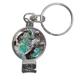 Marbling Mono Blend  Nail Clippers Key Chain