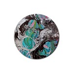 Marbling Mono Blend  Rubber Coaster (Round)