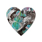 Marbling Mono Blend  Heart Magnet