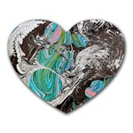 Marbling Mono Blend  Heart Mousepad