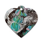 Marbling Mono Blend  Dog Tag Heart (Two Sides)