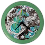 Marbling Mono Blend  Color Wall Clock