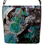 Marbling Mono Blend  Flap Closure Messenger Bag (S)