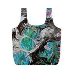 Marbling Mono Blend  Full Print Recycle Bag (M)