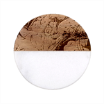 Marbling Mono Blend  Classic Marble Wood Coaster (Round) 