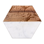 Marbling Mono Blend  Marble Wood Coaster (Hexagon) 