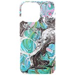 Marbling Mono Blend  iPhone 15 Pro Max Black UV Print PC Hardshell Case