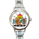 Bluey Round Italian Charm Watch