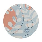 Pattern Plants Leaves Nature Ornament (Round)