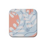 Pattern Plants Leaves Nature Rubber Coaster (Square)