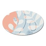 Pattern Plants Leaves Nature Oval Magnet