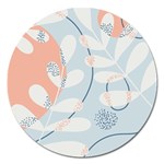 Pattern Plants Leaves Nature Magnet 5  (Round)