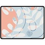 Pattern Plants Leaves Nature Fleece Blanket (Large)