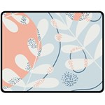 Pattern Plants Leaves Nature Fleece Blanket (Medium)