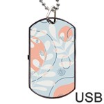 Pattern Plants Leaves Nature Dog Tag USB Flash (One Side)