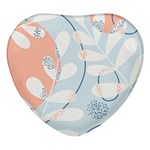 Pattern Plants Leaves Nature Heart Glass Fridge Magnet (4 pack)