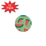 Watermelon Dots Summer Pattern 1  Mini Buttons (10 pack) 