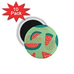 Watermelon Dots Summer Pattern 1.75  Magnets (10 pack) 