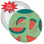 Watermelon Dots Summer Pattern 3  Buttons (100 pack) 