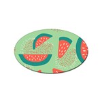 Watermelon Dots Summer Pattern Sticker (Oval)