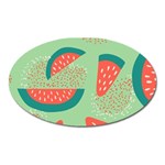 Watermelon Dots Summer Pattern Oval Magnet