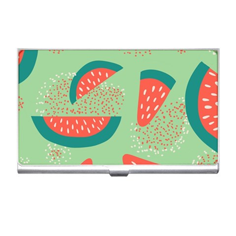 Watermelon Dots Summer Pattern Business Card Holder from ArtsNow.com Front