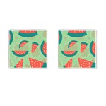 Watermelon Dots Summer Pattern Cufflinks (Square)