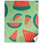 Watermelon Dots Summer Pattern Canvas 11  x 14 