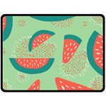 Watermelon Dots Summer Pattern Two Sides Fleece Blanket (Large)