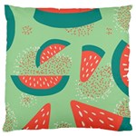 Watermelon Dots Summer Pattern Standard Premium Plush Fleece Cushion Case (One Side)